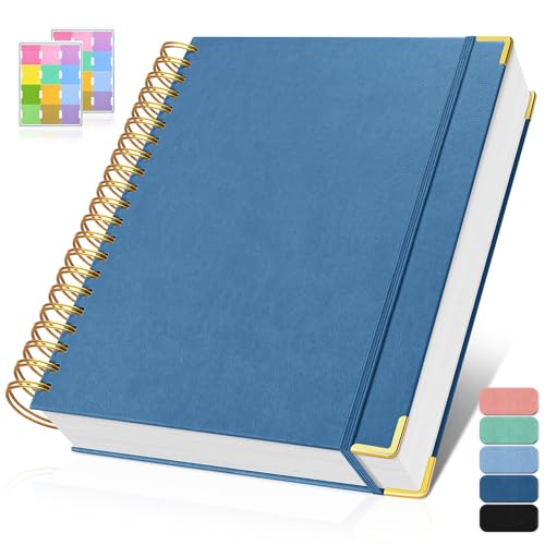 Notizblock A5 Kariert, Spiralblock Notizbuch mit 300 Seiten, 100GSMblock kariert, Hardcover Leder Spiralbindung Notebook für Frauen und Männer,Großes Notizbücher für Arbeit Büro Schule, 14 x 21cm Notizblock A5 Kariert, Spiralblock Notizbuch mit 300 Seiten, 100GSMblock kariert, Hardcover Leder Spiralbindung Notebook für Frauen und Männer,Großes Notizbücher für Arbeit Büro Schule, 14 x 21cm von OMEYA