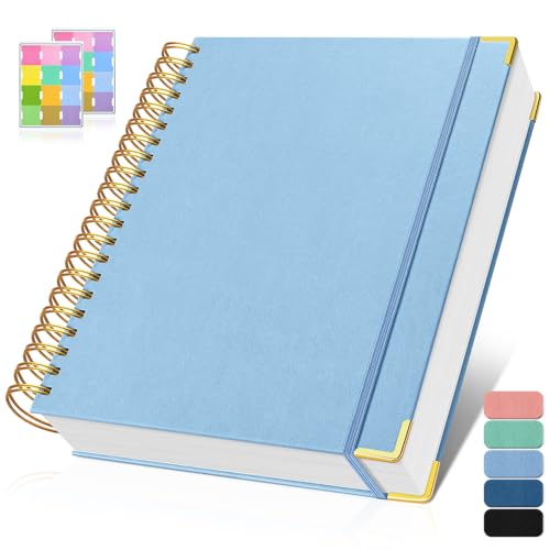 Notizblock A5 Kariert, Spiralblock Notizbuch mit 300 Seiten, 100GSMblock kariert, Hardcover Leder Spiralbindung Notebook für Frauen und Männer,Großes Notizbücher für Arbeit Büro Schule, 14 x 21cm Notizblock A5 Kariert, Spiralblock Notizbuch mit 300 Seiten, 100GSMblock kariert, Hardcover Leder Spiralbindung Notebook für Frauen und Männer,Großes Notizbücher für Arbeit Büro Schule, 14 x 21cm von OMEYA