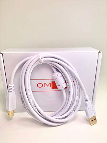 OMNIHIL Hochgeschwindigkeits-USB-2.0-Kabel, kompatibel mit Ion Tape2PC, Weiß, 2,4 m von OMNIHIL