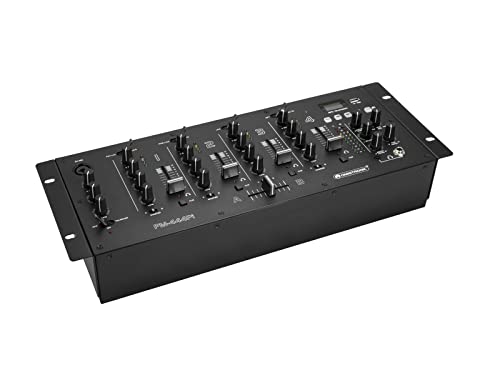 OMNITRONIC PM-444Pi 4-Kanal-DJ-Mixer mit Player & USB-Interface | 4-Kanal-DJ-Mixer mit Bluetooth, MP3-Player und USB-Schnittstelle von OMNITRONIC