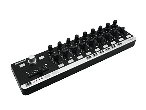 Omnitronic FAD-9 MIDI-Controller | USB-MIDI-Controller mit 9 Fadern für Musiker, Produzenten und DJs von OMNITRONIC