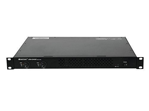 Omnitronic XDA-2402 Class-D-Verstärker | Stereo-PA-Verstärker mit Schaltnetzteil, 2 x 1200 W / 4 Ohm, 2 x 880 W / 8 Ohm | Geringes Gewicht und Bauhöhe durch integriertes Schaltnetzteil von OMNITRONIC