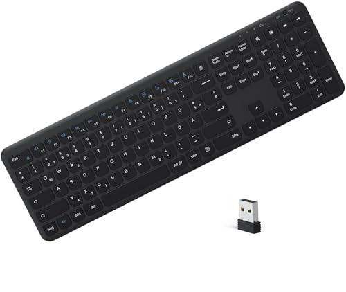 OMOTON 2.4GHz Wireless Tastaturen für Windows 11/10/8/7/XP, Kompatibel mit PC, Computer, Notebook von OMOTON