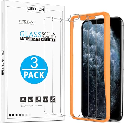 OMOTON 3 Stück Schutzfolie für iPhone 11 Pro Max und iPhone XS Max, 6.5 Zoll, Anti-Kratzen, Anti-Öl, Anti-Bläschen, Hülle Freundllich, 2.5D Kante von OMOTON