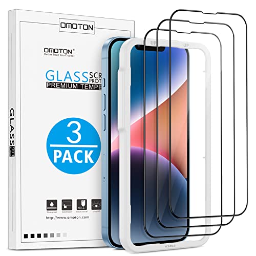 OMOTON 3 Stück Panzer Schutz Glas für iPhone 16e/14/13/13 Pro (6,1"), 3D Full Screen Schutzfolie mit Rahmen-Installationshilfe, Ultra-klar, Kratzern, 9H Härte, HD Displayschutzfolie, Ultrabeständig OMOTON 3 Stück Panzer Schutz Glas für iPhone 16e/14/13/13 Pro (6,1"), 3D Full Screen Schutzfolie mit Rahmen-Installationshilfe, Ultra-klar, Kratzern, 9H Härte, HD Displayschutzfolie, Ultrabeständig von OMOTON