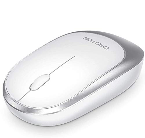 OMOTON Bluetooth Maus, kabellose Maus kompatibel mit iPad Tablet IOS 13 (oder höher System) und Allen Bluetooth-Geräten, Business-Stil, leicht und klein. Weiß von OMOTON