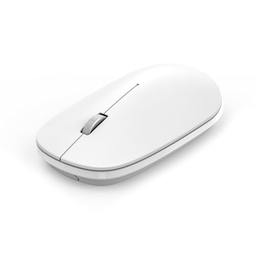 OMOTON Bluetooth Maus für Mac OS, kabllose Maus kompatible mit MacBook air/pro,iMac, ipad, Bluetooth-fähiger Computer, Laptop, PC, Notebook mit Windows, Mac OS, Linux und Android, Weiß von OMOTON