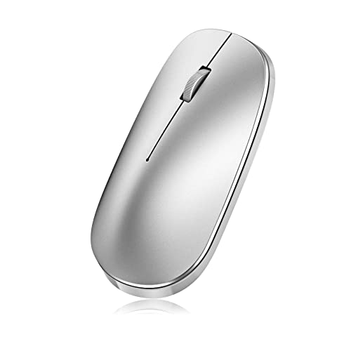 OMOTON Bluetooth Maus für Mac OS, kabllose Maus kompatible mit MacBook air/pro,iMac, ipad, Bluetooth-fähiger Computer, Laptop, PC, Notebook mit Windows, Mac OS, Linux und Android,Silber von OMOTON