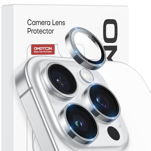 OMOTON Kamera Schutz für iPhone 16 Pro/Pro Max - Kratzfest, Ultra-Klar, 9H Härte von OMOTON