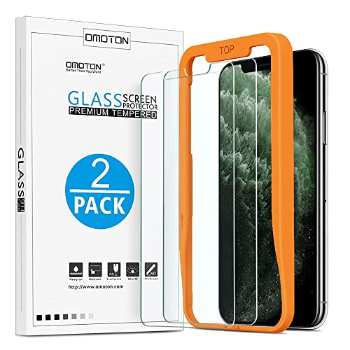 OMOTON Panzer Schutz Glas für iPhone 11 Pro/iPhone X/iPhone XS mit Rahmen-Installationshilfe, Anti- Kratzer, Bläschenfrei, 9H Härte, HD-Klar, 2 Stück OMOTON Panzer Schutz Glas für iPhone 11 Pro/iPhone X/iPhone XS mit Rahmen-Installationshilfe, Anti- Kratzer, Bläschenfrei, 9H Härte, HD-Klar, 2 Stück von OMOTON