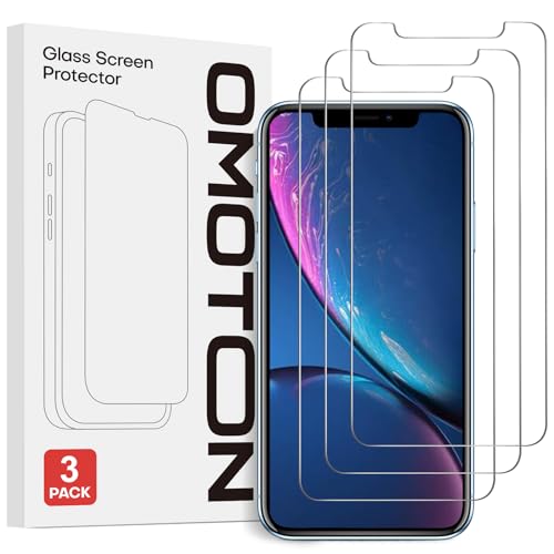 OMOTON für iPhone 11/XR Panzer Schutz Glas, kompatibel mit iPhone 11/XR Schutzfolie, Einfache Installation, 9H Härte, Anti-Kratzen, Anti-Bläschen, 3 Stück von OMOTON