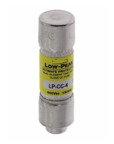OMTUWORZ Sicherung LP-CC-4, 600 V AC, 4 A, verzögert, Strombegrenzung 10 x 38 mm (LP-CC-4 4A) von OMTUWORZ