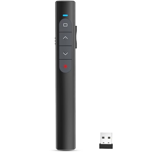Wireless Presenter Präsentation, Presenter Powerpoint Fernbedienung Präsentationsfernbedienung Pointer Unterstützt Hyperlink/Lautstärkeregler von OMYPOTT