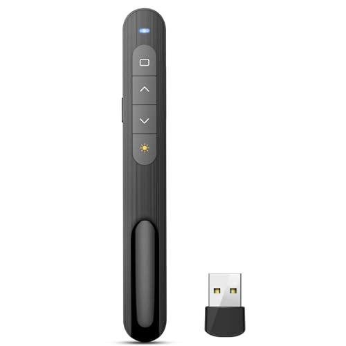 Wireless Presenter für Präsentationen Fernbedienung Powerpoint Präsentation, Fernbedienung Präsentator Pointer Präsentationspointer für Windows Mac Linux, Clicker für Powerpoint von OMYPOTT