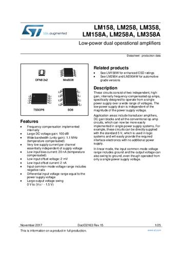 ON Semiconductor LM358DR2G Linear IC - Operationsverstärker SOIC-18 Tube von ON Semiconductor