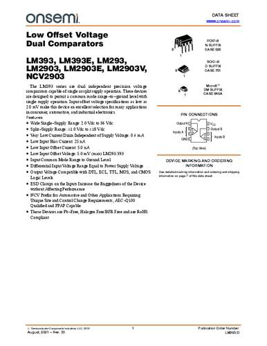 ON Semiconductor LM393DR2G SMD von ON Semiconductor