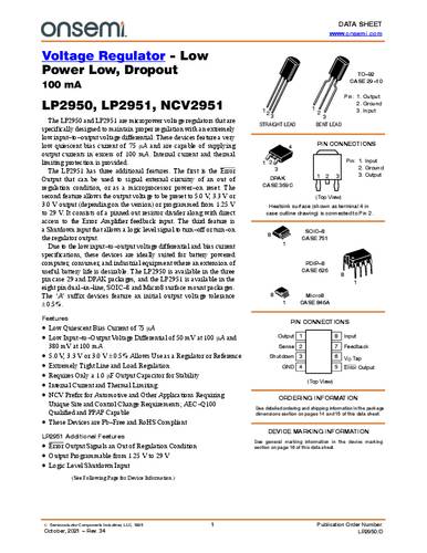 ON Semiconductor LP2950ACZ-3.0G Spannungsregler - DC/DC-Schaltregler TO-92 Positiv Fest 0.10A Bulk von ON Semiconductor