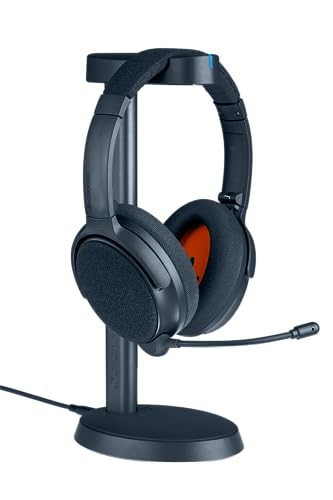 ONANOFF Fokus+ Hybrid Active Noise Cancelling Bluetooth Headset, 50H Spielzeit, inklusive kabellosem Ladeständer, abnehmbarem Galgenmikrofon, Multipoint, (Mitternachtsblau) von ONANOFF
