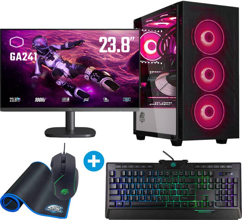 Gaming Komplett-PC - Intel Core i5-12600KF - NVIDIA GeForce RTX 4060 Ti - mit Zubehör von ONE GAMING