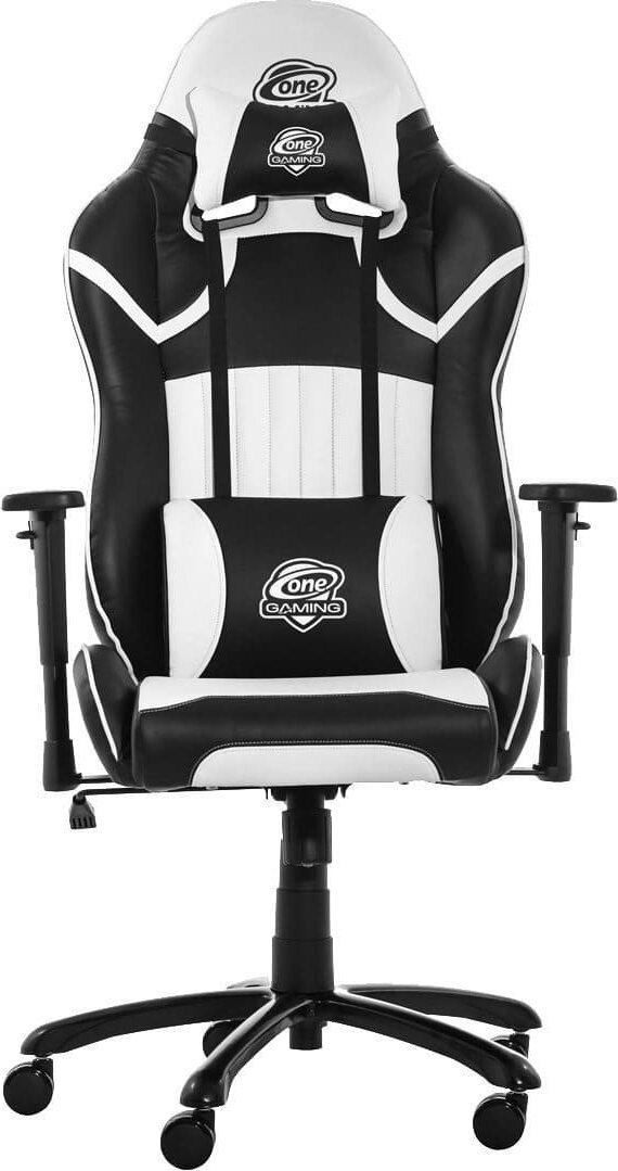 Gaming Stuhl weiß/schwarz - ONE GAMING Chair Pro - Langlebiges Kunstleder - Vielfältig einstellbar von ONE GAMING