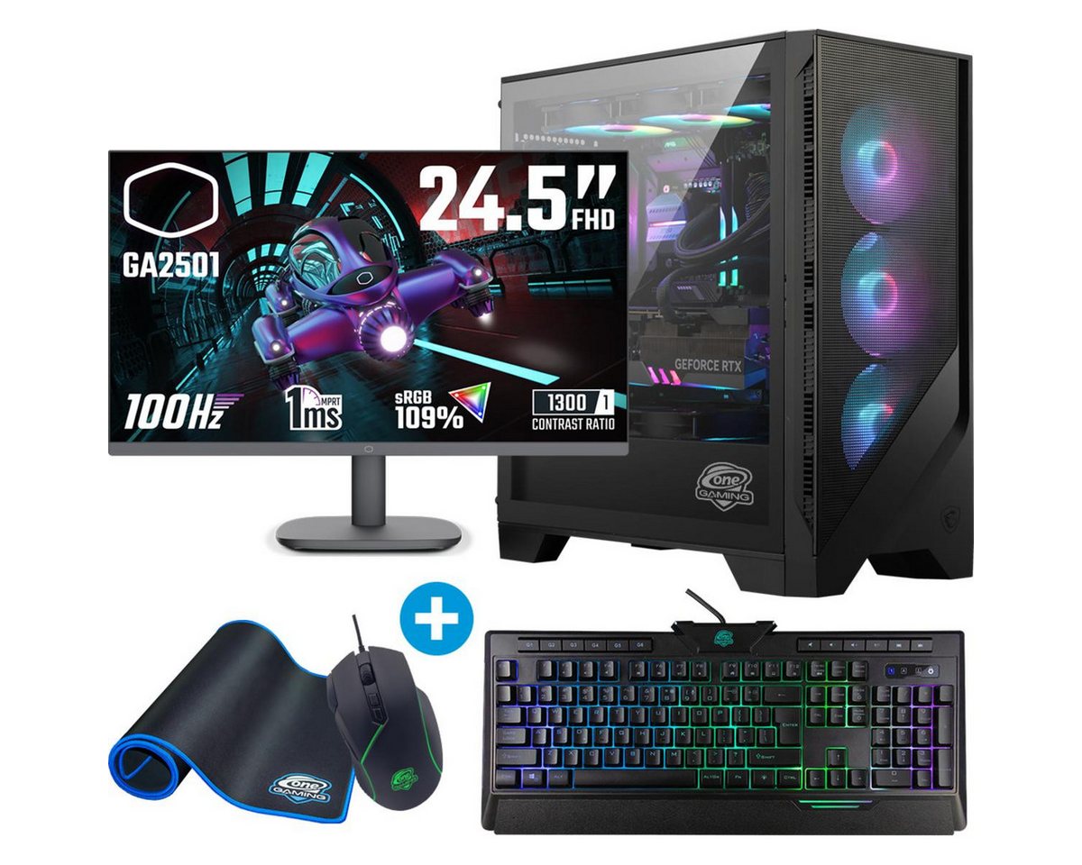 ONE GAMING Gaming Komplett-PC IN45 Gaming-PC (Intel Core i5 11400F, GeForce RTX 4060 Ti, Luftkühlung) von ONE GAMING