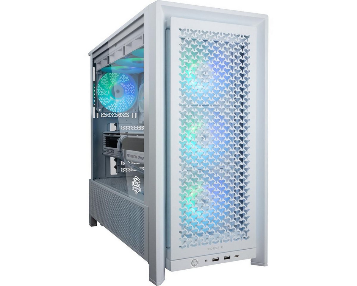 ONE GAMING High End PC White Edition AR024 Gaming-PC (AMD Ryzen 7 9800X3D, Radeon RX 9070, 2000 GB SSD, Luftkühlung) von ONE GAMING