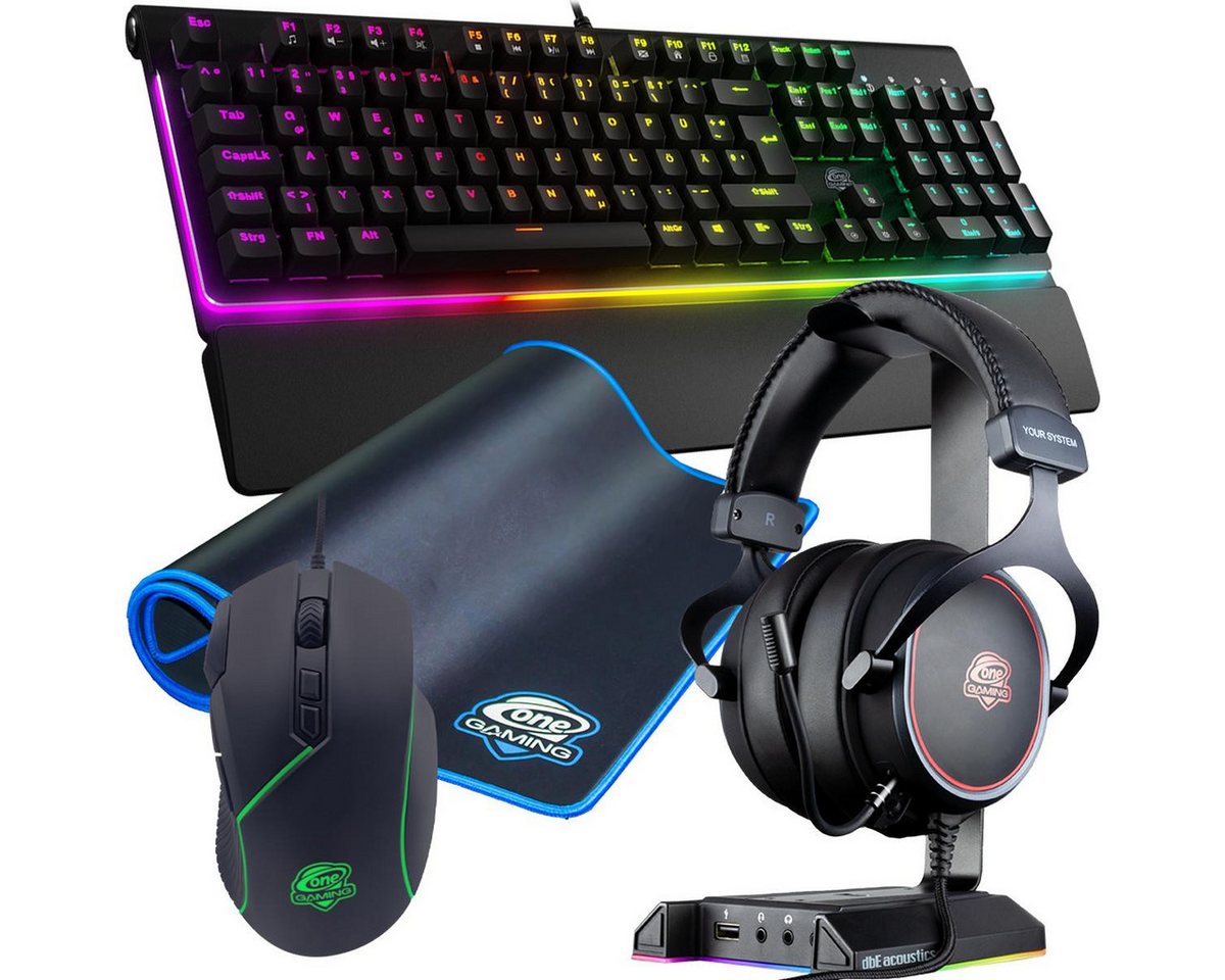 ONE GAMING ONE GAMING Ultimate Bundle 02 Tastatur-, Maus- und Mauspad-Set von ONE GAMING