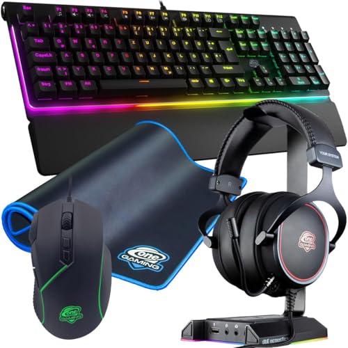 ONE GAMING Ultimate Bunde | mechanische Gaming Tastatur | Gaming Maus | Gaming Headset 7.1 | Gaming Mauspad von ONE GAMING