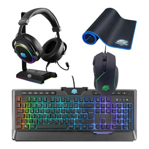 ONE GAMING Ultimate Bundle | Gaming Maus | mechanische Gaming Tastatur | Mauspad | Gaming Headset 7.1 | Headsetständer von ONE GAMING