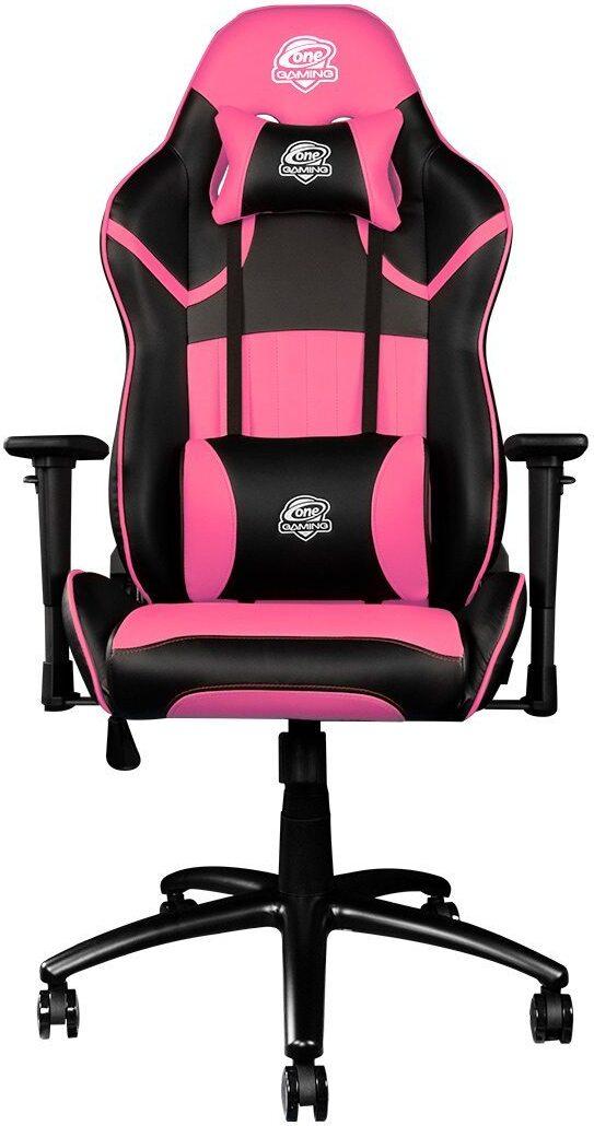 Pinker Gaming Stuhl - ONE GAMING Chair Pro - edles Kunstleder -pink/schwarz von ONE GAMING