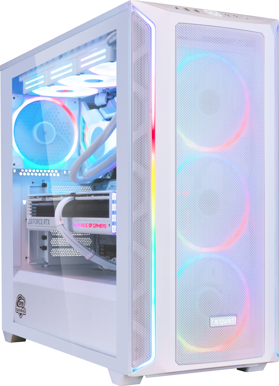 Weißer Gaming PC - AMD Ryzen 5 7600X - NVIDIA GeForce RTX 4070 von ONE GAMING