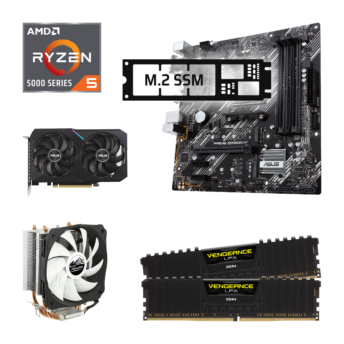 PC Aufrüstkit - AMD Ryzen 5 5600X - NVIDIA GeForce RTX 3060 - von ONE