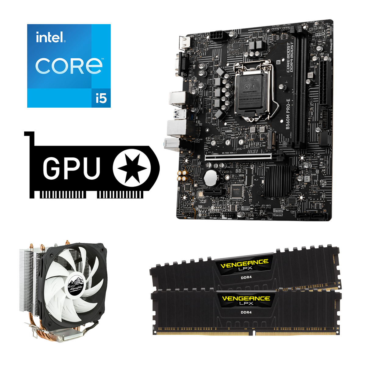 PC Aufrüstkit - Intel Core i5-10600KF - NVIDIA GeForce GT 710 - von ONE