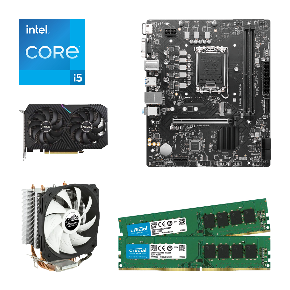 PC Aufrüstkit - Intel Core i5-12400 - NVIDIA GeForce RTX 3060 - von ONE
