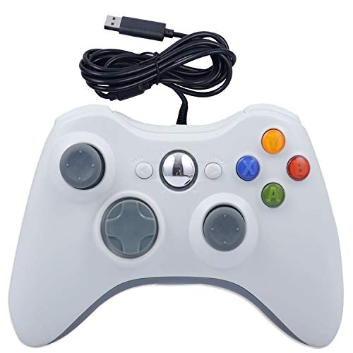 ONE250 USB Wired Game Pad Controller, kompatibel mit Xbox 360, Xbox 360 Slim, Windows PC – Ersatz USB Wired Gamepad (weiß) von ONE250
