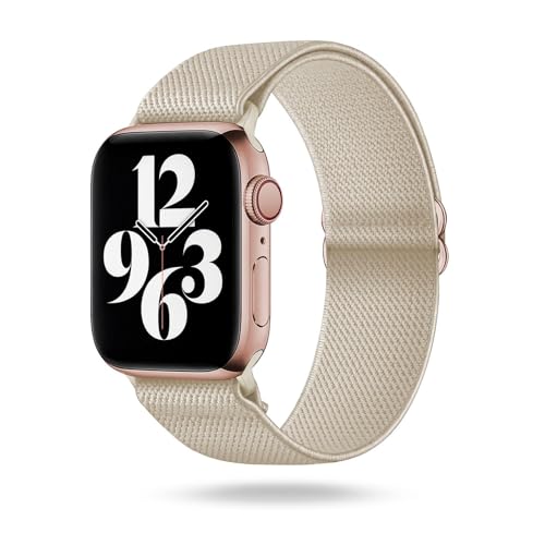 ONEFLOW Flex Loop Kompatibel mit Apple Watch 4 (40mm) Armband Elastisch, Textil Stoff iWatch Armbänder Damen Herren Sport, Sportarmband Nylon Ersatz Watch Band Flexibel, Polarstern von ONEFLOW