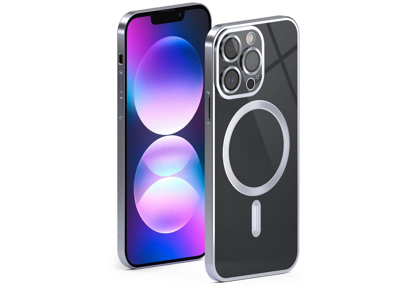 ONEFLOW Handyhülle für iPhone 13 Pro Max Hülle MagSafe Cover Aura Case Silber, Handy Schutz Hülle Silikon Case Back Cover durchsichtig Schutzhülle ONEFLOW Handyhülle für iPhone 13 Pro Max Hülle MagSafe Cover Aura Case Silber, Handy Schutz Hülle Silikon Case Back Cover durchsichtig Schutzhülle von ONEFLOW