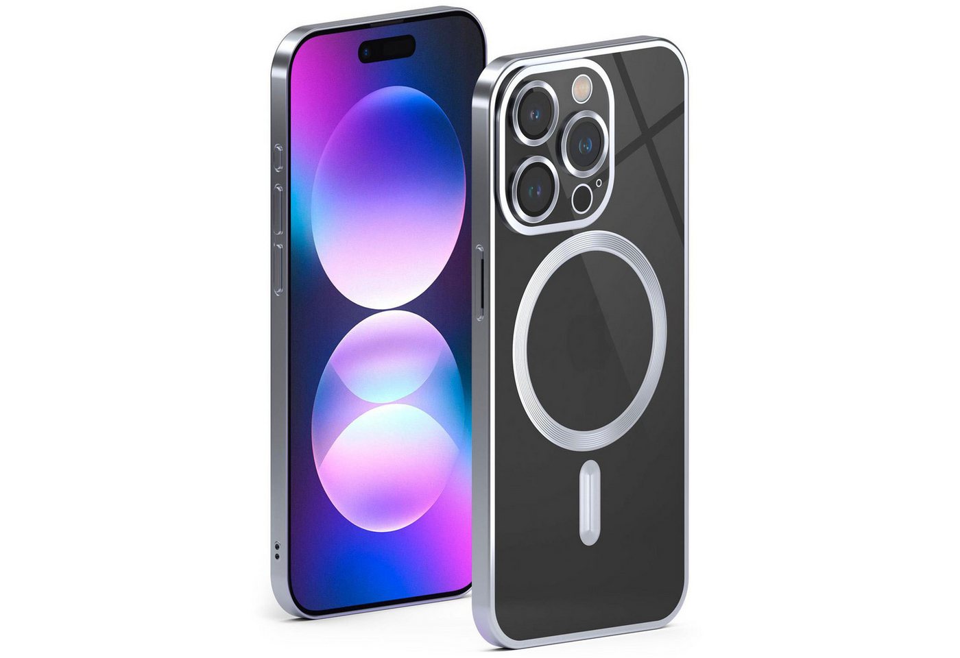 ONEFLOW Handyhülle für iPhone 15 Pro Hülle MagSafe Cover Aura Case Silber, Handy Schutz Hülle Silikon Case Back Cover durchsichtig Schutzhülle ONEFLOW Handyhülle für iPhone 15 Pro Hülle MagSafe Cover Aura Case Silber, Handy Schutz Hülle Silikon Case Back Cover durchsichtig Schutzhülle von ONEFLOW