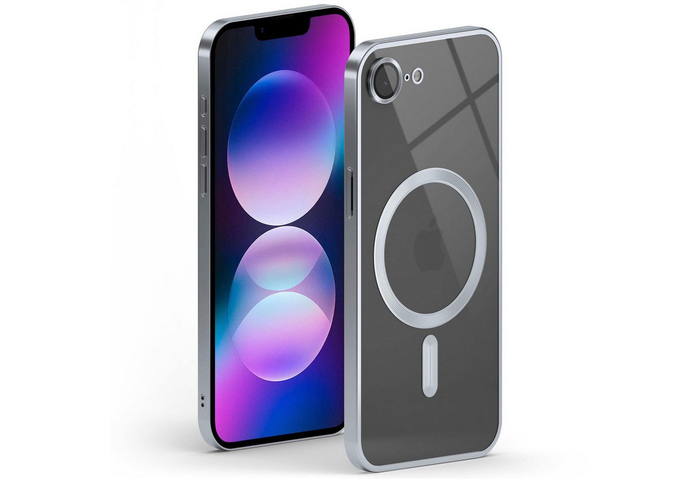 ONEFLOW Handyhülle Hülle MagSafe kompatibel mit Kameraschutz Aura Case Silber, Handy Schutz Hülle Silikon Case Back Cover durchsichtig Schutzhülle ONEFLOW Handyhülle Hülle MagSafe kompatibel mit Kameraschutz Aura Case Silber, Handy Schutz Hülle Silikon Case Back Cover durchsichtig Schutzhülle von ONEFLOW