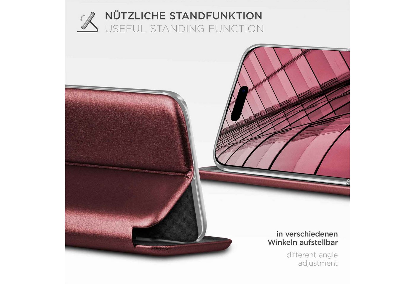 ONEFLOW Handyhülle ONEFLOW® Business Case für Apple iPhone 16 Plus, Klapphülle, Hülle mit Kartenfach PU Lederhülle Leder Flip Case dünn von ONEFLOW