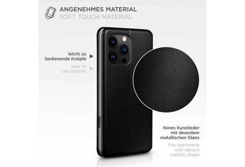 ONEFLOW Handyhülle ONEFLOW® Business Case für Apple iPhone 16 Pro Max, Klapphülle, Hülle mit Kartenfach PU Lederhülle Leder Flip Case dünn von ONEFLOW