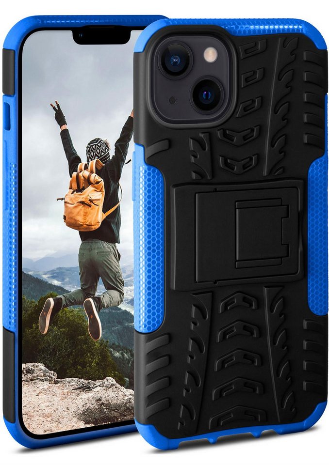 ONEFLOW Handyhülle ONEFLOW® Tank Case für Apple iPhone 14 Plus, Panzerhülle Dual-Layer, Robuste Hülle mit Ständer Outdoor Schutzhülle von ONEFLOW