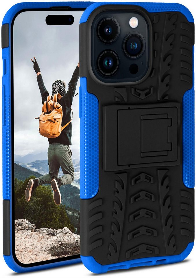 ONEFLOW Handyhülle ONEFLOW® Tank Case für Apple iPhone 14 Pro Max, Panzerhülle Dual-Layer, Robuste Hülle mit Ständer Outdoor Schutzhülle von ONEFLOW