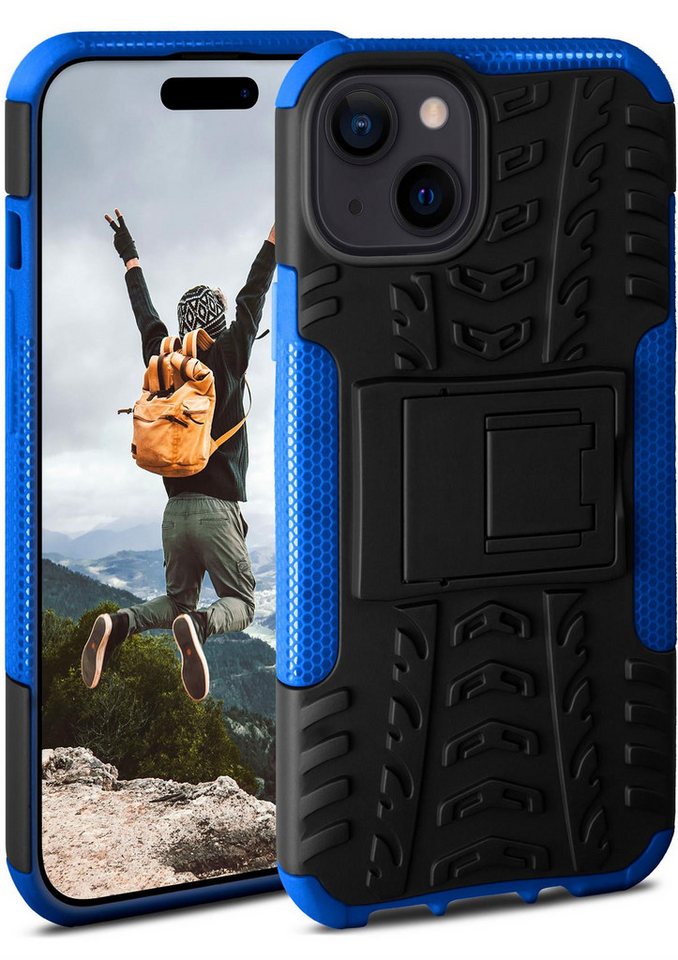 ONEFLOW Handyhülle ONEFLOW® Tank Case für Apple iPhone 15 Plus, Panzerhülle Dual-Layer, Robuste Hülle mit Ständer Outdoor Schutzhülle von ONEFLOW