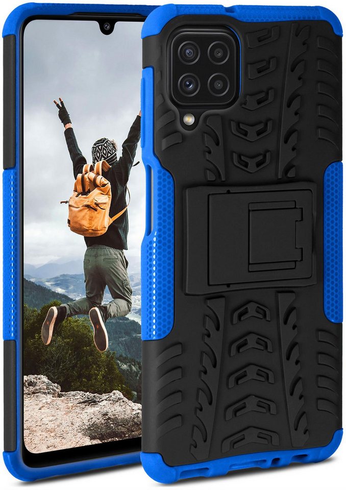 ONEFLOW Handyhülle ONEFLOW® Tank Case für Samsung Galaxy A22 (4G), Panzerhülle Dual-Layer, Robuste Hülle mit Ständer Outdoor Schutzhülle von ONEFLOW