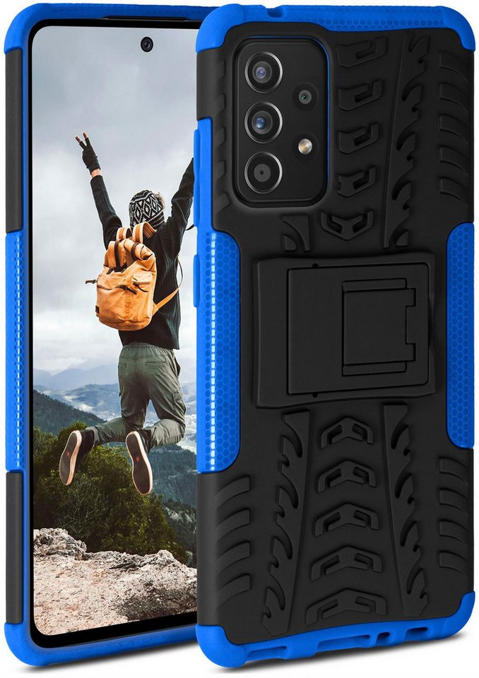 ONEFLOW Handyhülle ONEFLOW® Tank Case für Samsung Galaxy A52s 5G, Panzerhülle Dual-Layer, Robuste Hülle mit Ständer Outdoor Schutzhülle von ONEFLOW