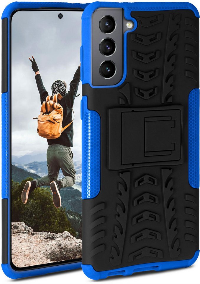 ONEFLOW Handyhülle ONEFLOW® Tank Case für Samsung Galaxy S21 Plus, Panzerhülle Dual-Layer, Robuste Hülle mit Ständer Outdoor Schutzhülle von ONEFLOW