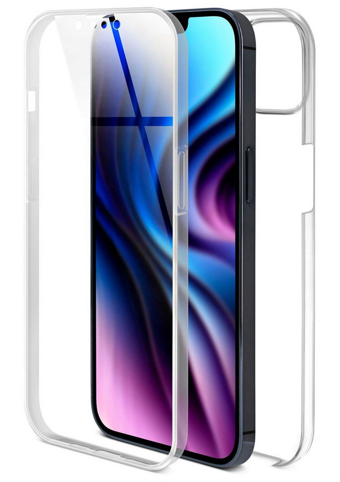 ONEFLOW Handyhülle ONEFLOW® Touch Case für Apple iPhone 14 Plus, Hülle beidseitig, 360 Grad Schutzhülle durchsichtig aus Silikon von ONEFLOW