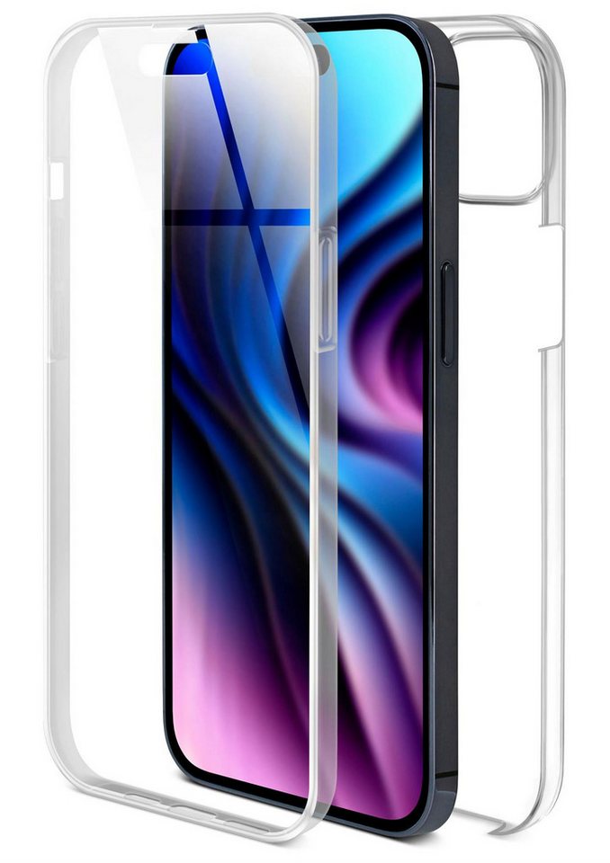 ONEFLOW Handyhülle ONEFLOW® Touch Case für Apple iPhone 15 Plus, Hülle beidseitig, 360 Grad Schutzhülle durchsichtig aus Silikon von ONEFLOW