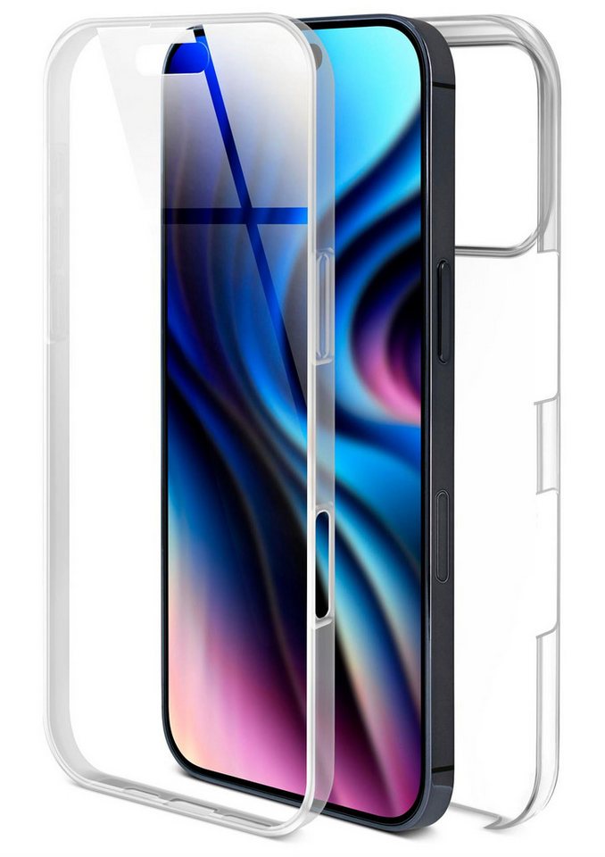 ONEFLOW Handyhülle ONEFLOW® Touch Case für Apple iPhone 16 Pro Max, Hülle beidseitig, 360 Grad Schutzhülle durchsichtig aus Silikon von ONEFLOW
